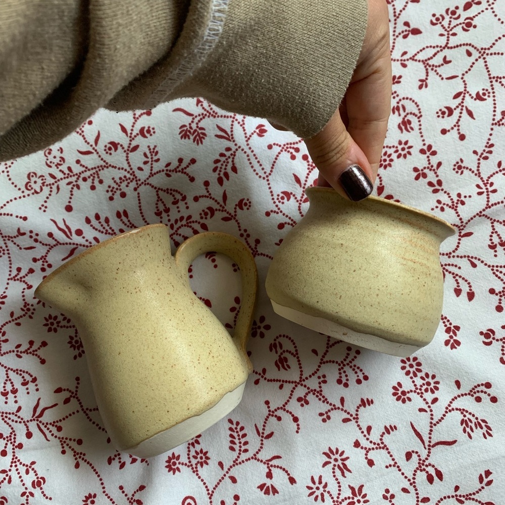 Anthropologie coffee and creamer set